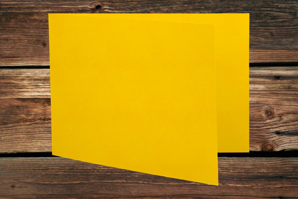 Klappkarten 80x130/260 mm langdoppelt Butterblumengelb 230 g/qm